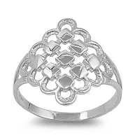 Imported Paragon Shape Sterling Silver Art Ring Online Sale in Pakistan