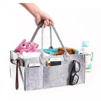 Imported Baby Diaper Caddy Grey Nursery Organizer at Online Sale in Pakistan