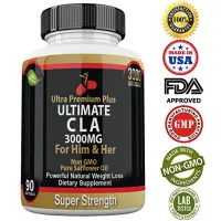 CLA 3000mg SUPER STRENGTH Ultra Premium Plus. Highest Potency Conjugated Linoleic Acid Softgel. Pure 100% Safflower Oil, Best Weight Loss, Fat Burner, BODY ENHANCEMENT, Supplement