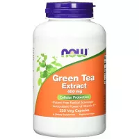 Now Suplementos, extracto de té verde 400 mg con vitamina C, protección celular*, 250 cápsulas de veg