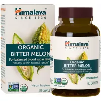 Himalaya Organic Bitter Melon / Karela for Balanced Blood Sugar Support, 660 mg, 60 Caplets, 1 Month Supply