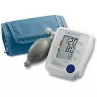 LifeSource Manual Inflation Upper Arm Blood Pressure Monitor with Automatic Digital Reading, Large Cuff (UA-705VL)