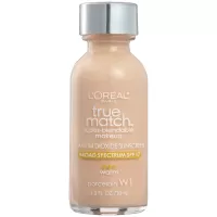 Loreal Paris Makeup True Match Super-Blendable Liquid Foundation, Porcelain W1, 1 Fl Oz,1 Count