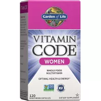 Garden of Life Vegetarian Multivitamin Supplement for Women, Vitamin Code Whole Raw Women's Diet Vitamin with Probiotics, ba-boo-byi-com878, 1, 1