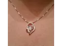 Alov Sterling Silver Heart-shaped Pendant Necklace With The Phrase "i Love You To The Moon And Back"