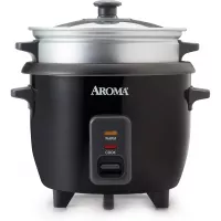 Aroma Housewares ARC-363-1NGB 3 Uncooked/6 Cups Cooked Rice Cooker, Steamer, Multicooker, 2-6, Silver