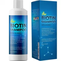 Natural Biocin Hair Loss Shampoo, DHT Blocker, Follicle Stimulator for Hair Growth, Dry Damaged Hair Treatment, Sulfate Free with Aloe Vera, 8oz
