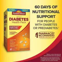 Nature Made Diabetes Health Pack Nutritional Support for Diabetes and Pre-Diabetes (6 Different Vitamins) (120 Packets)