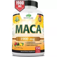 Vegan Organic Black, Red, Yellow Maca Capsules, 0.003 oz per capsule, 150 capsules, 100% pure and natural Non-GMO, natural energizer