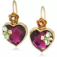 Betsey Johnson Stone Heart Drop Earrings