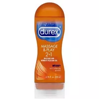Durex Play 2-in-1 Stimulating Intimate Lubricant & Massage Gel with Enhancing Guarana Extract, 6.76 fl oz