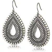 Lucky Brand Womens Blue Moon Tribal Tear Drop Earrings