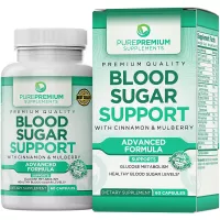 Premium Blood Sugar Support Supplement by PurePremium (Non-GMO) Support Glucose Metabolism and Cardiovascular Health