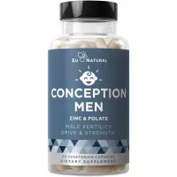 Conception Men Vitaminas de fertilidad – Conteo óptimo masculino, fuerza de la movilidad, producción de volumen saludable – píldoras de zinc, folato, Ashwagandha – 60 cápsulas blandas vegetarianas