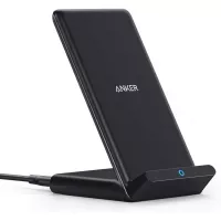 Anker Wireless Charger, PowerWave Stand, Qi-Certified for iPhone SE, 11, 11 Pro, 11 Pro Max, XR, Xs Max, XS, X, 8, 8 Plus, 10W Fast-Charging Galaxy S20 S10 S9 S8, Note 10 Note 9 (No AC Adapter)
