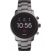 Fossil Men's Gen 4 Explorist HR Stainless Steel Touchscreen Smartwatch with Heart Rate, GPS, NFC, and Smartphone Notifications