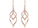Desimtion 14k Gold Plated Classic Twist Wave Sterling Silver Post Dangle Earrings For Women Girls