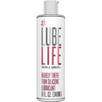 Lubelife Long-lasting lubricant based on fine silicone, 8 Oz intimate lubricant for sensitive skin, for men, women and couples (paraben and glycerin free; waterproof)