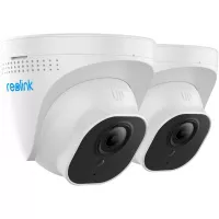 Reolink PoE IP Camera (Pack of 2) Outdoor 5MP HD Video Surveillance Work with Google Assistant, IR Night Vision Motion Detection SD Card Slot, RLC-520