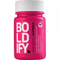BOLDIFY Biotin Gummies for Healthy Looking Hair Growth (5000 mcg) - Vegan & Sugar Free Gummies, Natural Hair Vitamins for Skin & Nails (Strawberry) - Fast Acting, Lifetime Guarantee - 1 Mo. Supply