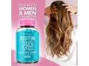 Vegan Hair Skin And Nails Gummies (1 Month) Biotin Gummies W/sugar, Bear Shaped Supplement W/ Biotin 5000mg + Vitamins A, C, D, E, B6, B12 + Zinc | Hair Vitamins For Faster Hair Growth For Women & Men
