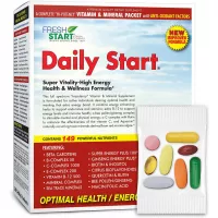 Daily Start - Complete Daily Vitamin Pack - 10X Energy, Stamina, Immune Booster - Essential Vitamins, Minerals, Herbs, Antioxidants, B-12, Panax Ginseng, Ginkgo Biloba, Ashwagandha (30 Packets)