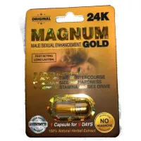 Magnum Gold 24k (1 Cap) Male Performance, Energy, Enhancement, and Endurance Bundle with Enhancing Booklet (2 Items)