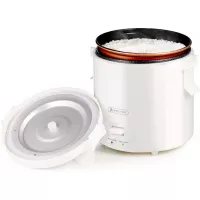 1.0L Mini Rice Cooker,WHITE TIGER Portable Travel Steamer Small,15 Minutes Fast Cooking, Removable Non-stick Pot, Keep Warm, Suitable For 1-2 People - For Cooking Soup, Rice, Stews & Oatmeal