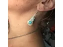 Vitaltyextracts Water Drop Shaped Bohemian National Style Turquoise Alloy Necklace And Earrings Set (silver)