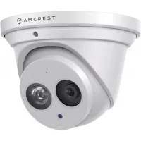 Amcrest UltraHD 4K (8MP) Outdoor Security IP Turret PoE Camera, 3840x2160, 164ft NightVision, 2.8mm Lens, IP67 Weatherproof, MicroSD Recording (128GB), White (IP8M-T2499EW
