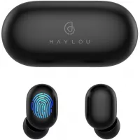 True Wireless Earbuds,Haylou GT1 Bluetooth 5.0 Sports HD Stereo Touch Control Ear Buds with IPX5 Waterproof/Fast Connection/Mini Case(Only 30g)/Total 12H Playtime (Black) (Black)