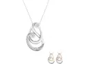 Igi Certified 1/6ct Tdw Diamond Sterling Silver Two Stone Pendant Necklace For Women.