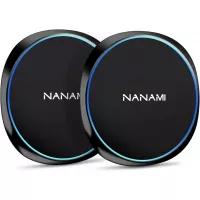 NANAMI Fast Wireless Charger, 10W Qi-Certified Wireless Charging Pad [2 Pack] Compatible Samsung S20+/S10/S9/S8/S7/Note 20Ultra/10/9/8, 7.5W for iPhone 12/SE 2020/11 Pro/XS Max/XR/X/8 Plus/New Airpods