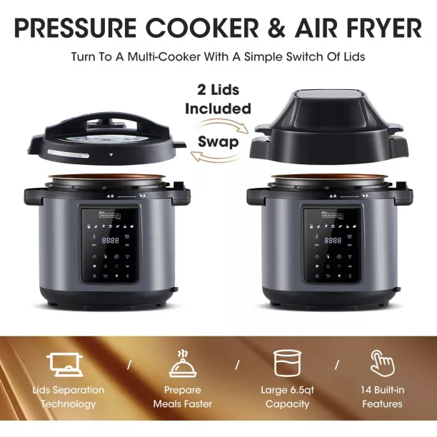 MICHELANGELO Air Fryer Lid for Pressure Cooker 6 Quart & 8 Quart