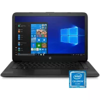 HP Stream 14-Inch Laptop, Intel Celeron N4000, 4 GB RAM, 64 GB eMMC, Windows 10 Home in S Mode (14-cb159nr, Jet Black)