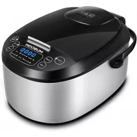 MOOSUM 10 Cups Uncooked 6-In-1 Programmable Multi Cooker Rice Cooker Stainless Steel