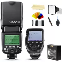 Godox V860II-S TTL 2.4G High Speed Sync 1/8000s GN60 Li-ion Battery Camera Flash Speedlite Light Compatible for Sony Cameras & Godox XPro-S Wireless Flash Trigger Transmitter