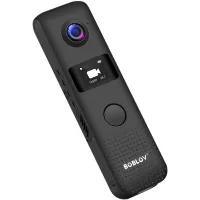 BOBLOV C18 WiFi small body camera, 32GB hidden camera, 1296P mini led camera body camera with OLED screen 3.5 hours 1080P WiFi recording support one big button for recording (built-in 32G)