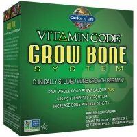 Garden of Life Raw Calcium Supplement - Grow Bone System Whole Food Vitamin with Strontium, Vegetarian