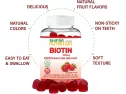 Vegan High Potency Hair Growth Biotin Gummies By Shifaa Nutrition - Hair Skin And Nails Vitamins For Women, Kids, Men - Gummy Vitamins Prevents Hair Loss - 5000 Mcg Non-gmo - Halal Vitamins 90 Count