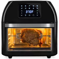 Best Choice Products 16.9qt 1800W 10-in-1 XXXL Family Size Air Fryer Countertop Oven, Rotisserie, Dehydrator w/Digital LED Display, 12 Accessories, 9 Recipes - Black