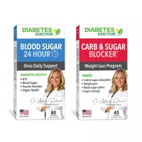 Diabetes Doctor A1C Double Pack - 24 Hour Daily Support & Mealtime Carb & Sugar Defense - Insulin & Weight Loss Support - 1 Month Supply