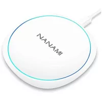 Fast Wireless Charger, NANAMI 7.5W Charging Pad Compatible iPhone 12/SE 2020/11 Pro/XS Max/XR/X/8 Plus, 10W Qi Charger for Samsung S20+ S10 S9 S8 S7 Note 20Ultra/10/9/8 & New Airpods-Ultra Slim Design