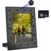 NuCam Yieye - Hidden WiFi Photo Frame, Spy Camera with 64 Gb Full HD Card Included, 365 Day Battery Life, Night Vision and Instant Alerts for Home / Office Security Surveillance (2020 Version)