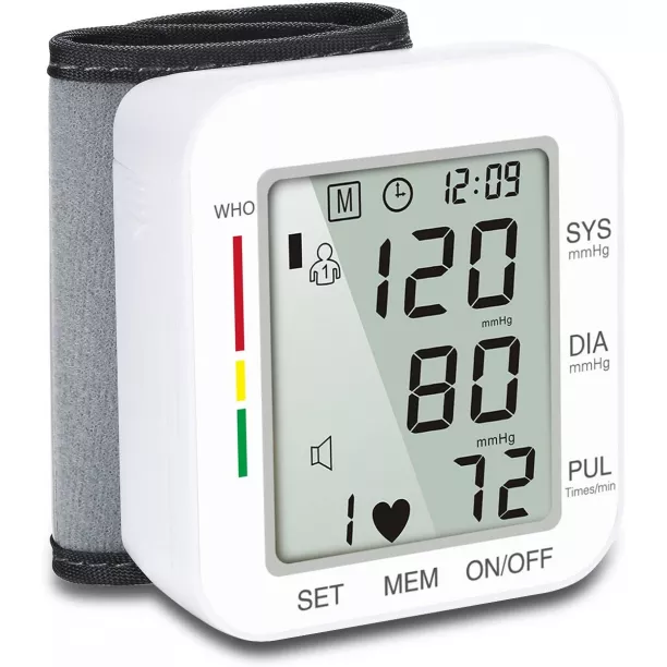 Amena Automatic Wrist Blood Pressure Monitor Cuff With Lcd Display Scr..