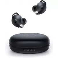 True Wireless Earbuds TaoTronics SoundLiberty 79 Smart AI Noise Reduction Technology for Clear Calls, Single/Twin Mode, 30H Playtime, USB Type C, IPX8 Waterproof, with Charging Case, Silver Black