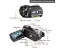 Ordro Ac3 Video Camera 4k Camcorder Wifi Ultra Hd Vlog Camera 3.1'' Ips Screen Digital Zoom 1080p 60fps Night Vision With Microphone,wide Angle Lens, 2 Batteries,handle