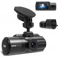 Vantrue N4 3 Channel Dash Cam, 1440P+1080P+1080P Front, Inside and Rear Triple Lens Three Way Car Dash Camera, IR Night Vision, Capacitor, 24 Hours Parking Mode, Collision Detection, Support 256GB Max