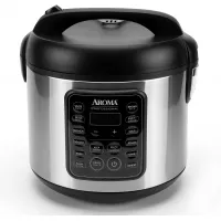 Aroma Housewares ARC-5200SB 2O2O model Rice & Grain Cooker, Sauté, Slow Cook, Steam, Stew, Oatmeal, Risotto, Soup, 20 Cup 10 Cup uncooked, Stainless Steel