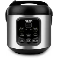 Aroma Housewares ARC-994SB 2O2O model Rice & Grain Cooker Slow Cook, Steam, Oatmeal, Risotto, 8-cup cooked/4-cup uncooked/2Qt, Stainless Steel